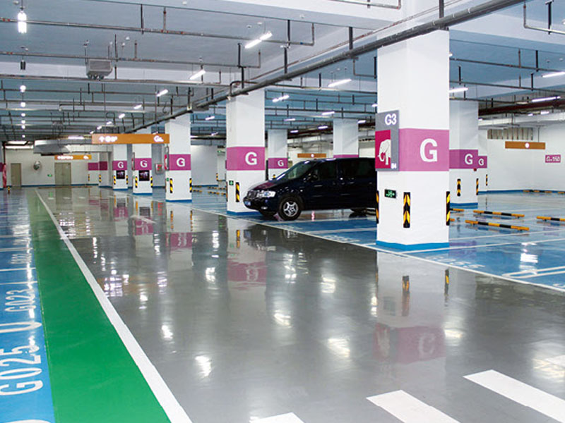 天云水岸停車場環氧地坪豆蔻綠